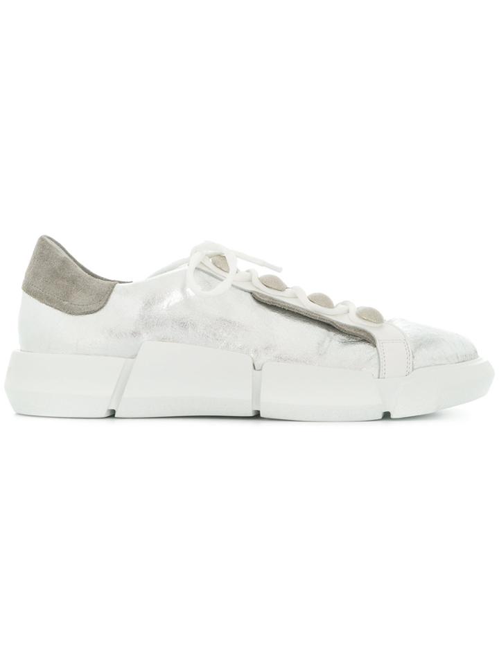 Strategia Strategia X Elena Iachi Metallic Low-top Sneakers - Grey