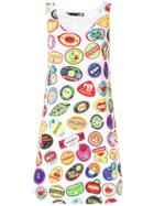 Love Moschino Fruit Sticker Mini Dress - White