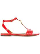 Chloé Perry T-bar Flat Sandals - Red