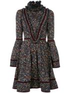 Dsquared2 Floral High Neck Dress - Blue
