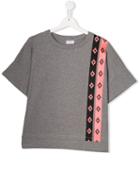 Marcelo Burlon County Of Milan Kids Teen Logo Stripe T-shirt - Grey