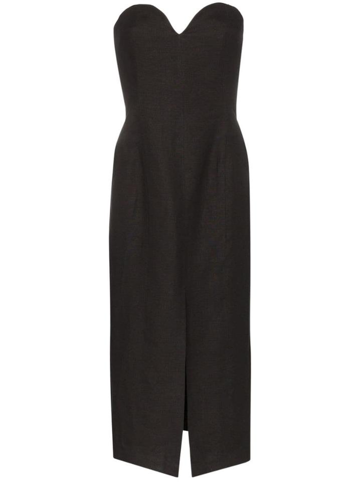Mara Hoffman Diaz Strapless Midi-dress - Black