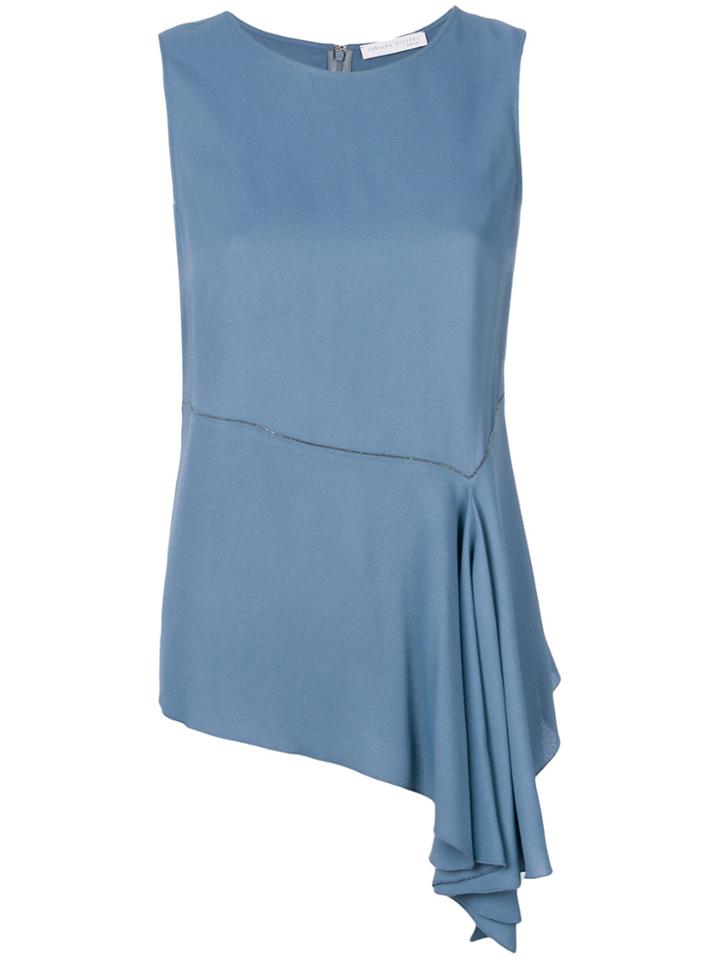 Fabiana Filippi Pleated Side Top - Blue