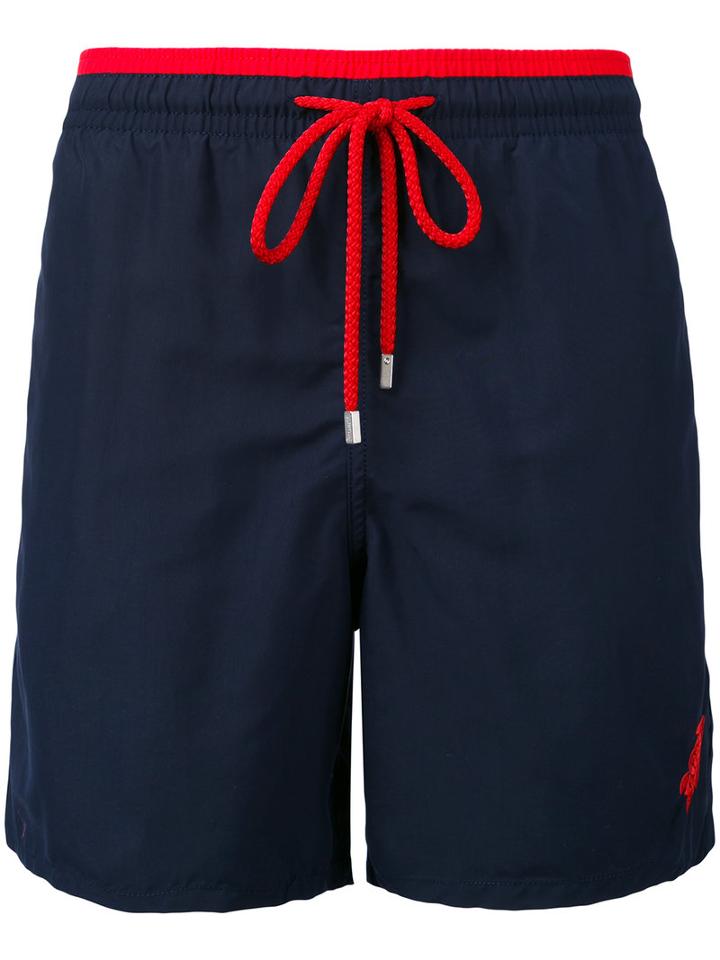 Vilebrequin - Contrast Trim Swim Shorts - Men - Cotton/polyamide/polyester - Xxl, Blue, Cotton/polyamide/polyester