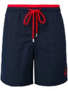 Vilebrequin - Contrast Trim Swim Shorts - Men - Cotton/polyamide/polyester - Xxl, Blue, Cotton/polyamide/polyester
