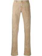 Hand Picked Slim-fit Mid-rise Chinos - Neutrals