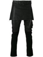 Julius - Skinny Trousers - Men - Cotton/cupro/lamb Fur - I, Black, Cotton/cupro/lamb Fur