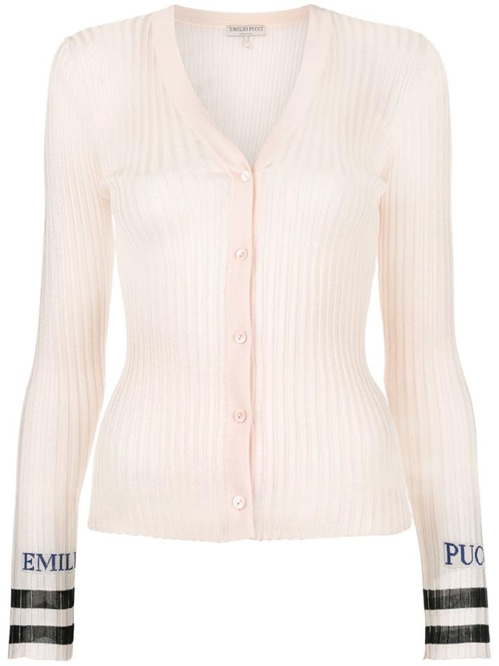 Emilio Pucci Ribbed Slim-fit Cardigan - Pink & Purple