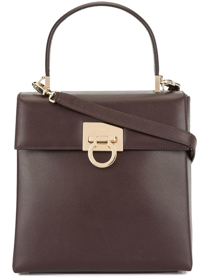 Salvatore Ferragamo Vintage Gancini 2way Hand Bag - Brown