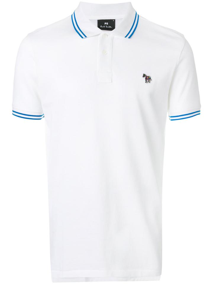 Ps By Paul Smith Embroidered Logo Polo Shirt - White