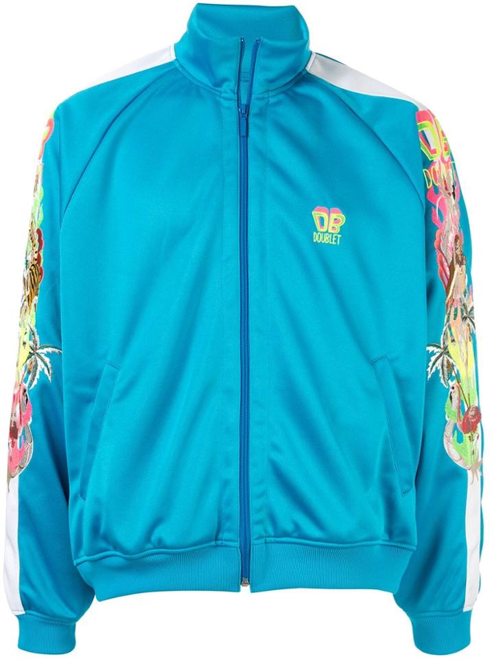 Doublet Embroidered Sleeve Jacket - Blue