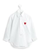 Comme Des Garçons Play Kids Classic Shirt, Boy's, Size: 6 Yrs, White