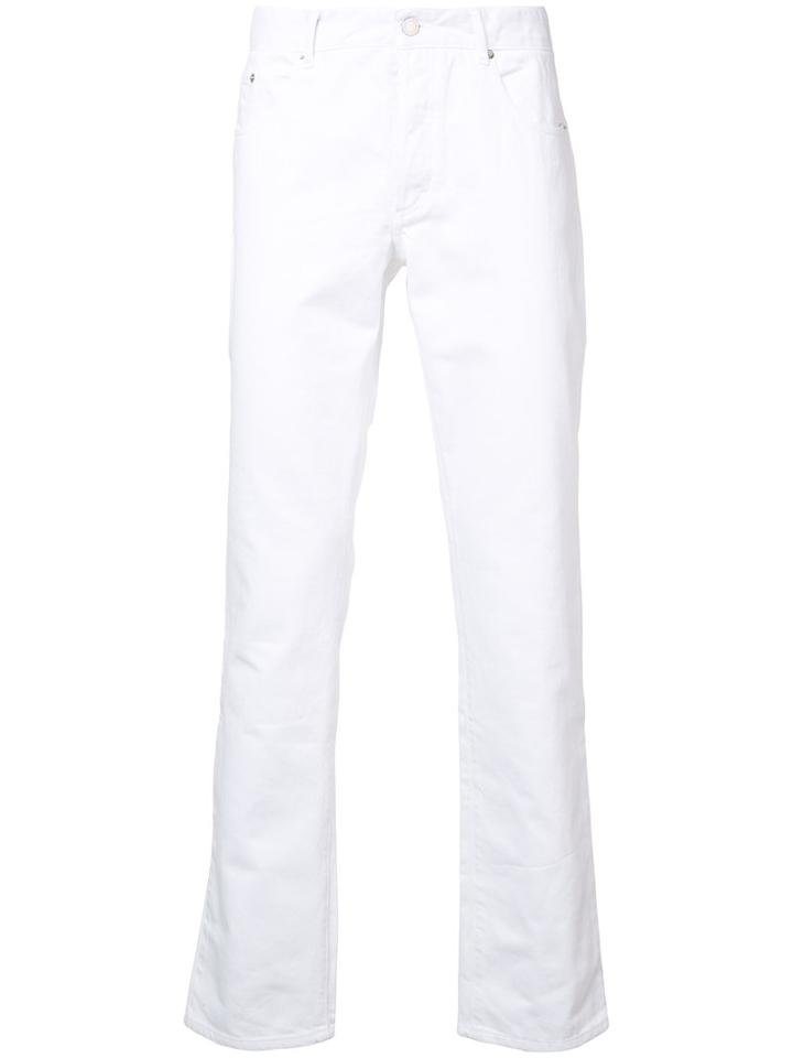 Maison Kitsuné - Straight-leg Jeans - Men - Cotton - 33, White, Cotton