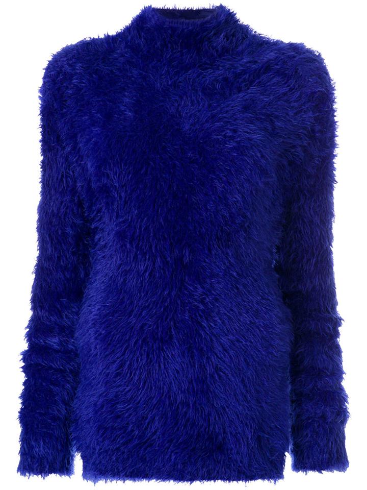 Marni High Neck Chenille Jumper - Pink & Purple
