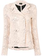 Emporio Armani Knit Effect Fitted Jacket - Multicolour