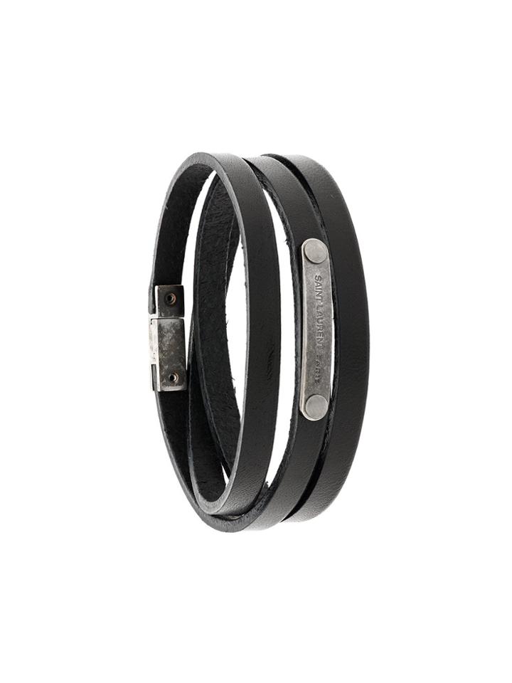 Saint Laurent Id Triple Cuff - Black