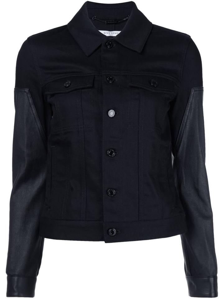 Givenchy Leather Panel Denim Jacket