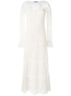 Alexander Mcqueen Long Lace Dress - White