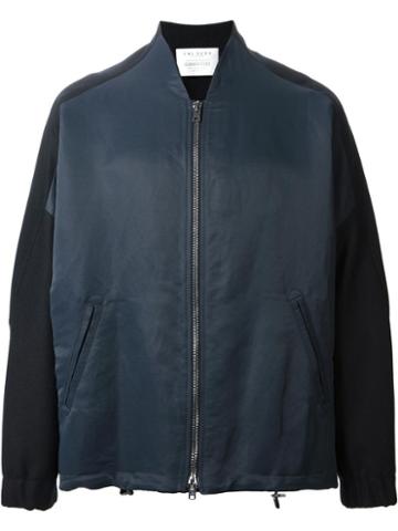 Ubi Sunt 'volume' Bomber Jacket, Men's, Size: 52, Blue, Polyamide/wool/linen/flax/cupro