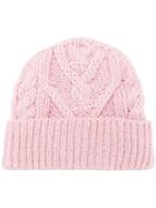 Thom Browne Aran Cable Hat - Pink