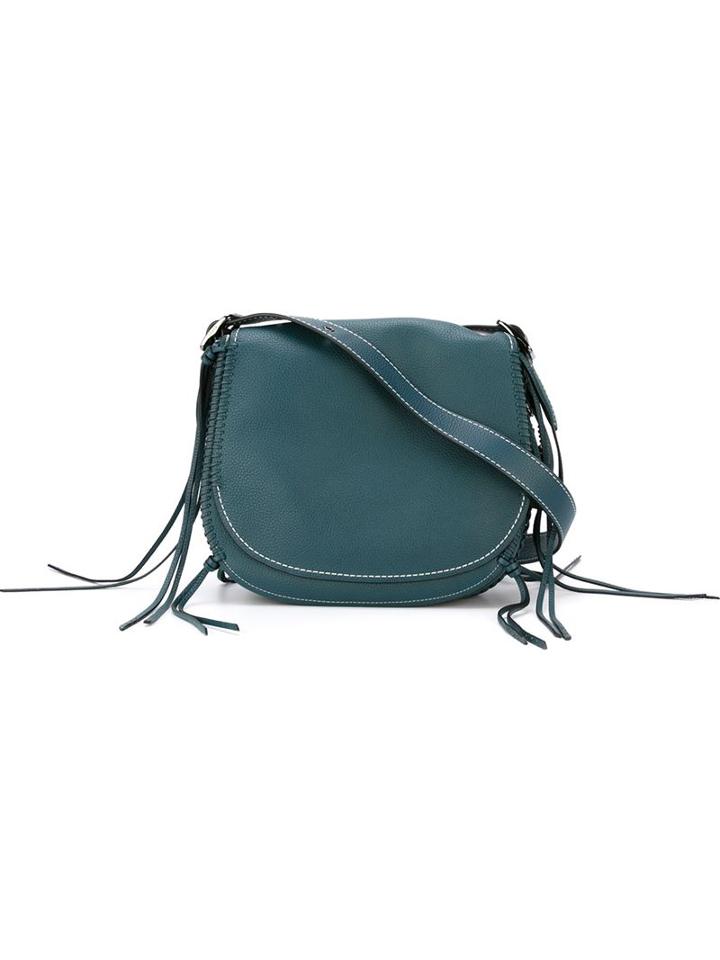 Coach Fringed 'saddle' Bag, Women's, Green