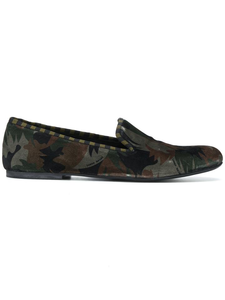 Tomas Maier Camo Palm Smoking Slipper - Multicolour