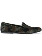 Tomas Maier Camo Palm Smoking Slipper - Multicolour