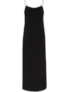 Miu Miu Star Embellished Chain Strap Maxi Dress - Black