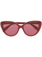 Alexander Mcqueen Eyewear Cat-eye Frame Sunglasses - Red