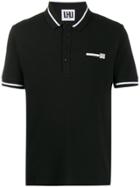Les Hommes Urban Logo Print Polo Shirt - Black