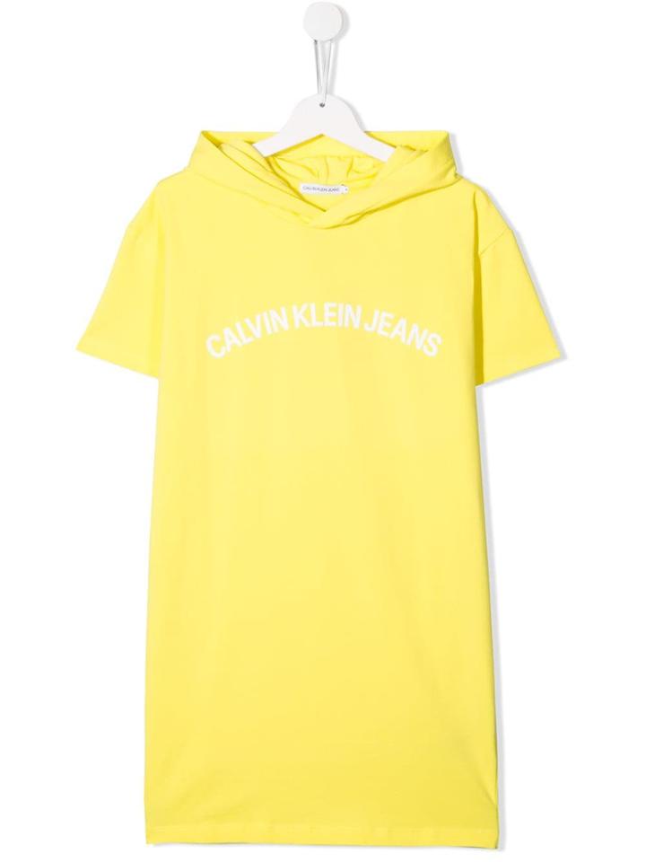 Calvin Klein Kids Lemon Tonic T-shirt Dress - Yellow