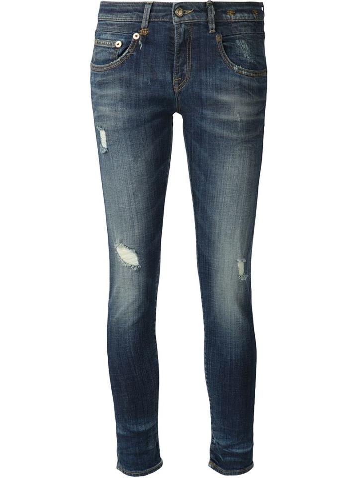 R13 'boyskinny' Jeans, Women's, Size: 27, Blue, Cotton/spandex/elastane