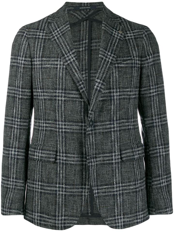 Tagliatore Classic Tartan Blazer - Grey