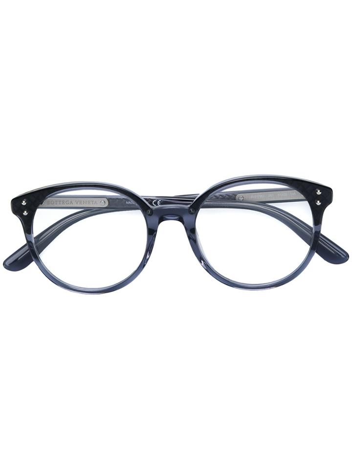 Bottega Veneta Eyewear Round Shaped Glasses - Blue