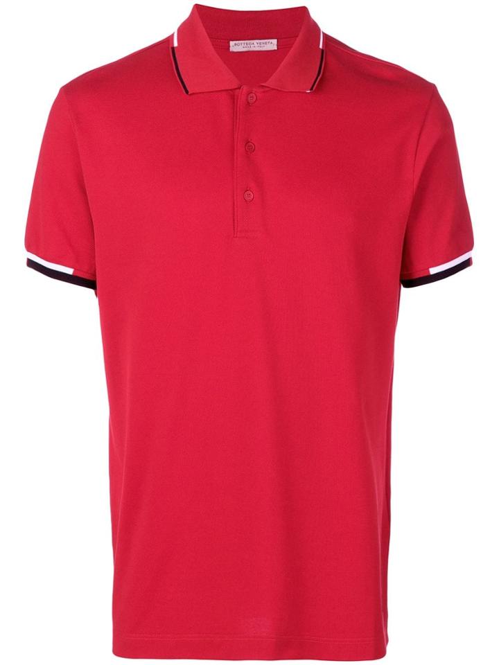 Bottega Veneta Organic Solid Piquet Polo Shirt - Red