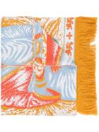 Y / Project Virgin Mary Print Scarf - Yellow & Orange