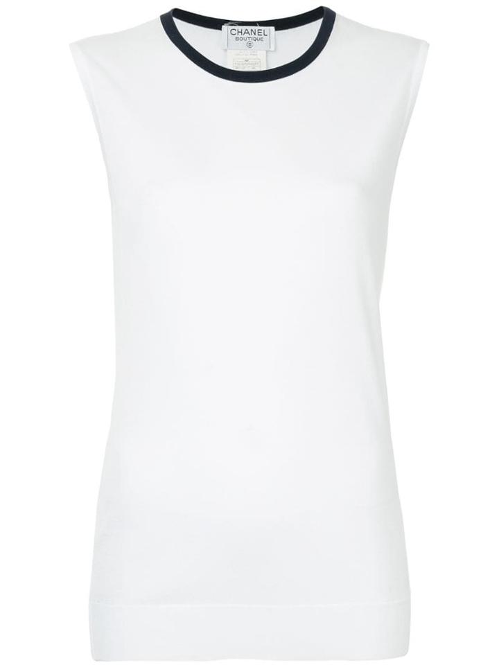 Chanel Pre-owned Stretch-jersey Top - White