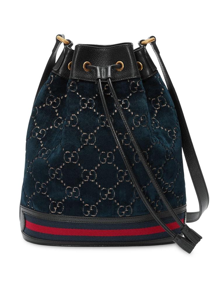 Gucci Gg Supreme Bucket Bag - Blue