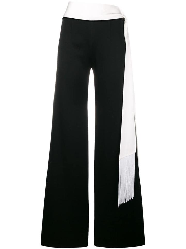 Galvan Vesper Sash Flared Trousers - Black