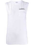 Brunello Cucinelli Bead-embellished Tank Top - White