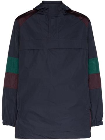 Lou Dalton Hooded Panelled Parka Sweatshirt - Blue