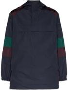 Lou Dalton Hooded Panelled Parka Sweatshirt - Blue