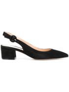 Gianvito Rossi Slingback Pointed Pumps - Black