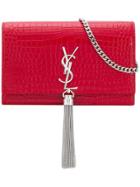 Saint Laurent Monogram Envelope Crossbody Bag - Red