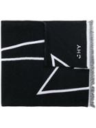 Givenchy Lightning Bolt Logo Scarf - Black