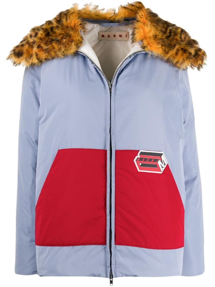 Marni Colour Block Padded Jacket - Blue