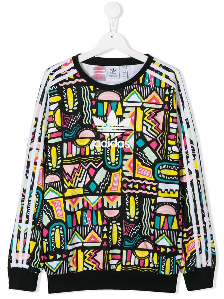 Adidas Kids Contrast Logo Sweatshirt - Black