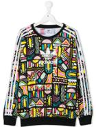 Adidas Kids Contrast Logo Sweatshirt - Black