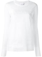 Dkny Pure Long Sleeved Panel T-shirt, Women's, Size: Small, White, Silk/cotton