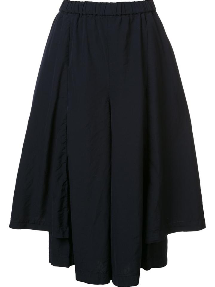 Comme Des Garçons Comme Des Garçons Elastic Waistband Wide-legged Trousers, Women's, Size: Small, Blue, Polyester